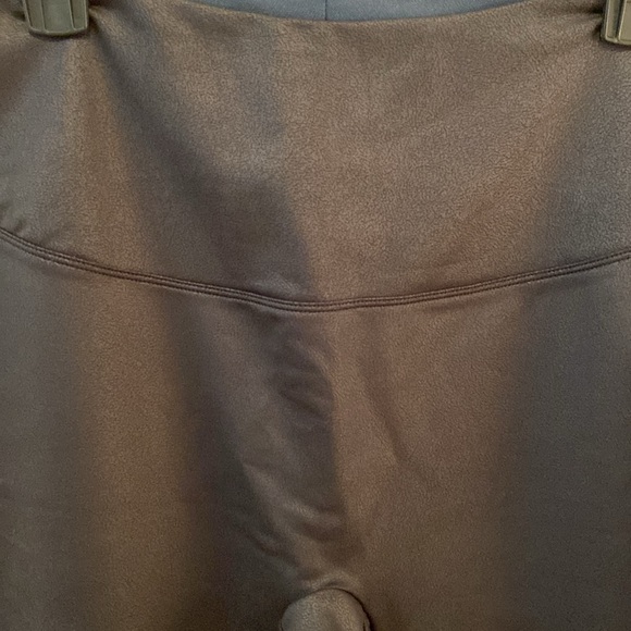 Women With Control Regular Tummy Control Faux Leather Leggings Navy S New - Picture 4 of 12